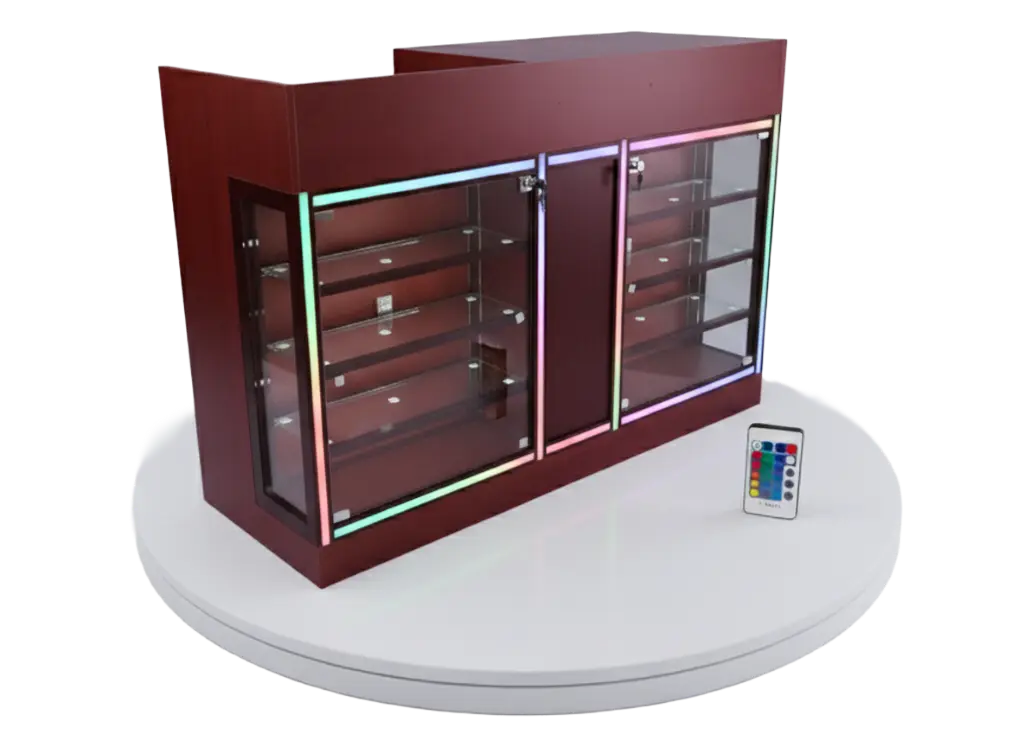 5ft Counter Showcase with Neon Light Sync Music.webp