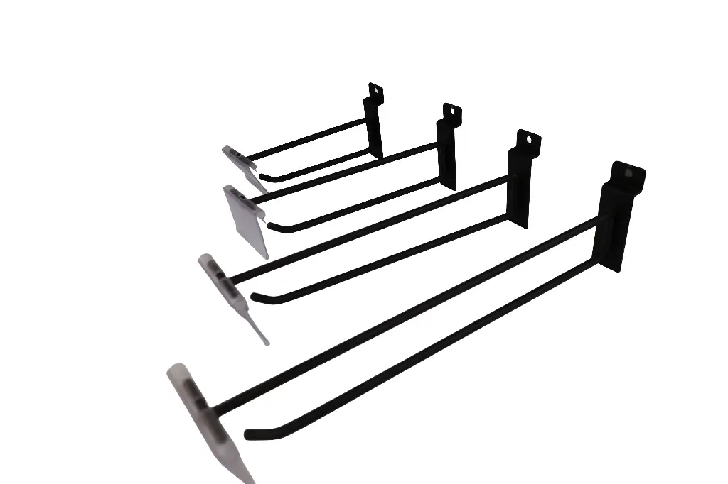 Hooks With Tag For Slatwall Black