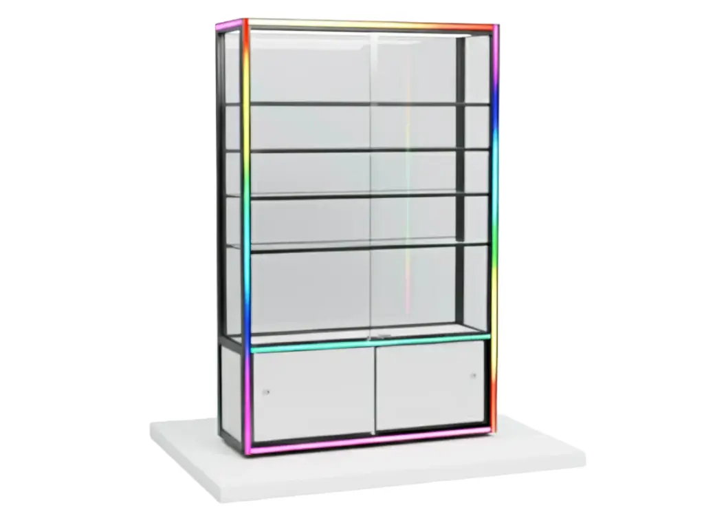 4x6 Feet Showcases 4 Side Glass With Music Light