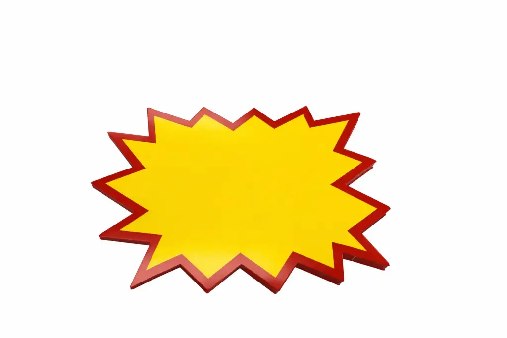 Blank StarBurst Price Sign 