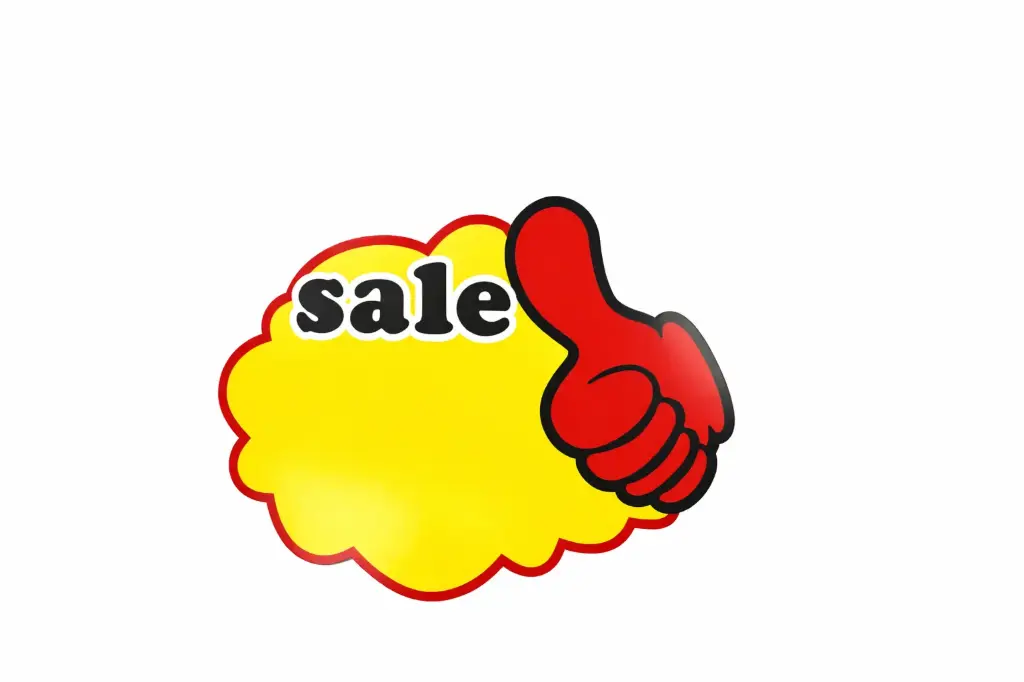 Thumbs UP StarBurst Sale sign - 20 Pack