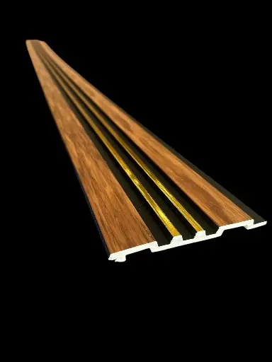 [Wp-14] Panel Wall Decor (wood and gold)