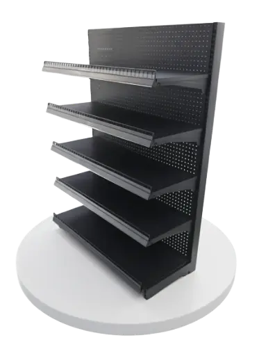 [TEMP-0090] Metal Wall Shelf 5 Layers 4x5 Black