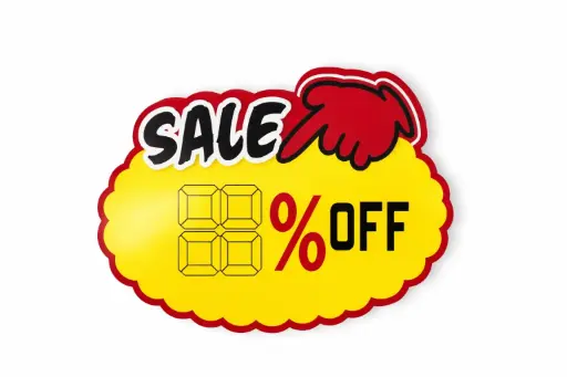 [TEMP-0129] StarBurst Sale Percentage Sign - 20 Pack