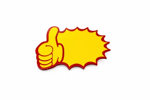 [TEMP-0046] Blank Thumbs Up StarBurst Sign