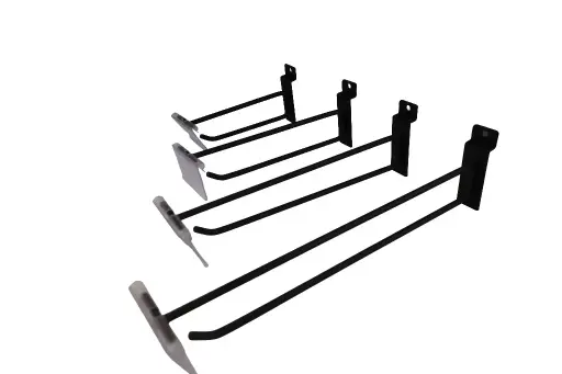 Hooks With Tag For Slatwall Black